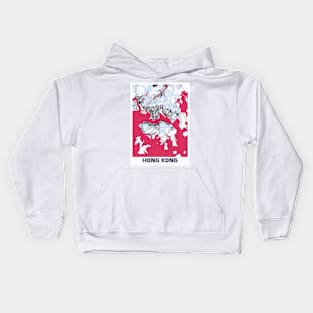 Hong Kong - Hong Kong MilkTea City Map Kids Hoodie